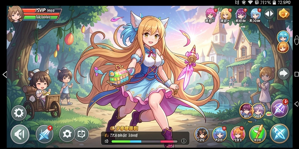 Tampilan gameplay <strong>7SVIP</strong> yang penuh aksi dan karakter Anime.