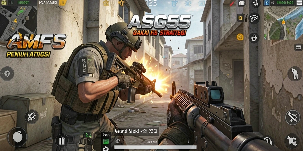 Menampilkan aksi mendebarkan dari gameplay ASG55 yang intens.