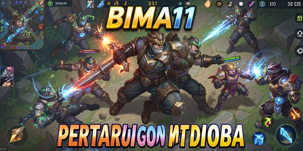 Gameplay intens BIMA11 dengan aksi tim strategis.