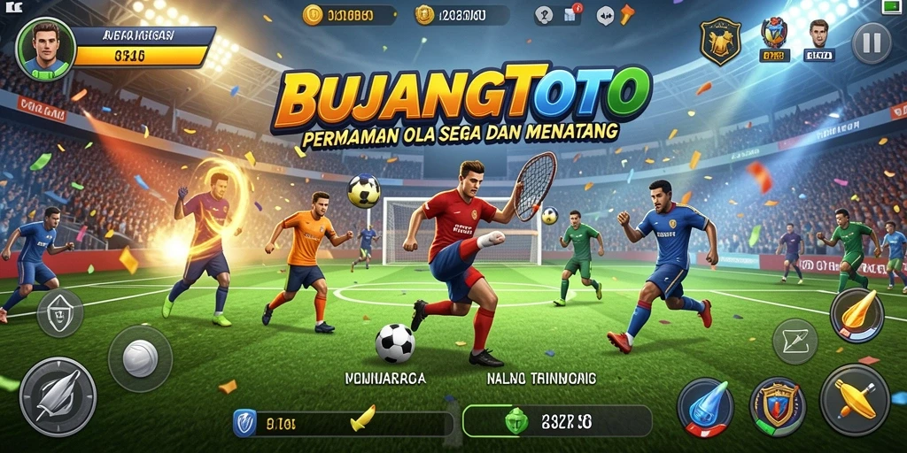 Screenshot utama BUJANGTOTO menampilkan aksi mendebarkan dalam kompetisi olahraga.