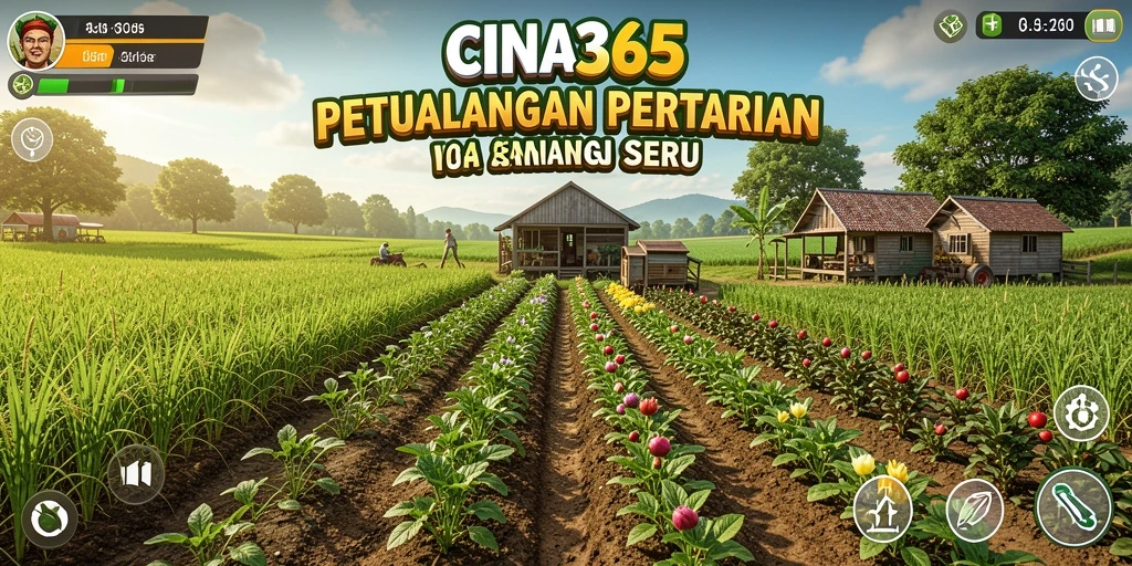 Screenshot CINA365 menampilkan gameplay seru dalam pertanian.