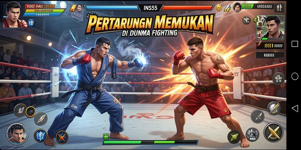 Tampilan gameplay INS55 yang mendebarkan dengan pertarungan seru.