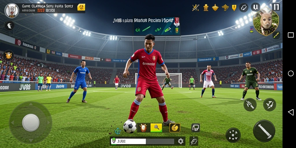Tampilan aksi seru dalam JV88 saat pertandingan olahraga.