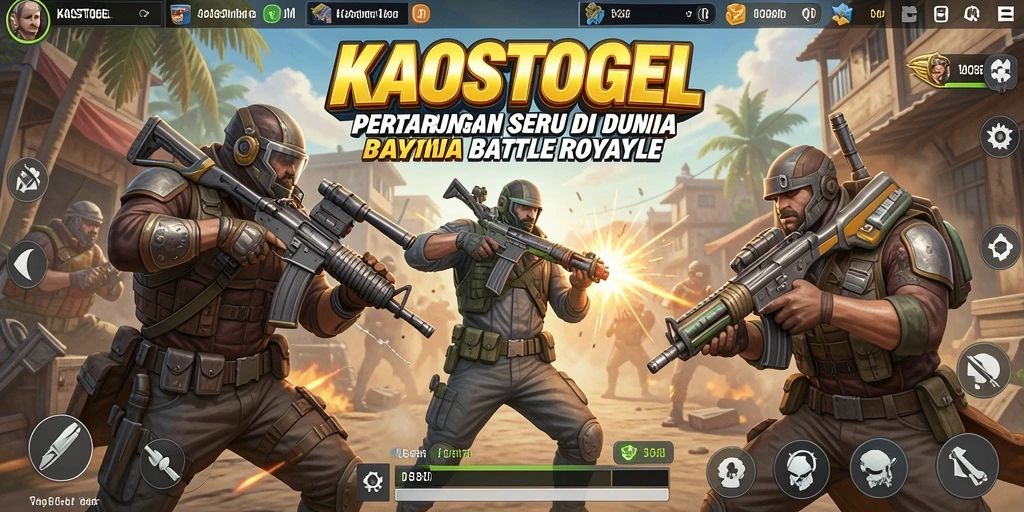 Tampilan gameplay seru di dunia KAOSTOGEL Battle Royale.