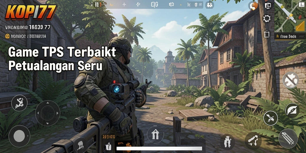 Screenshot gameplay KOPI77 menunjukkan aksi mendebarkan dalam suasana TPS.