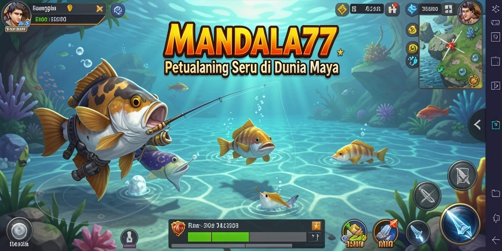 Tampilan gameplay MANDALA77 yang menarik dan penuh aksi memancing.