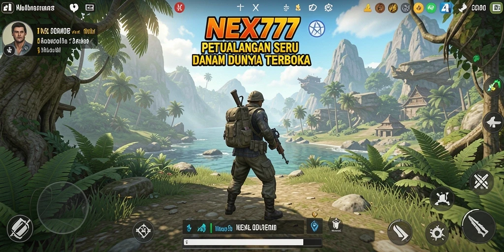 Tampilan gameplay epik di dunia terbuka NEX777.