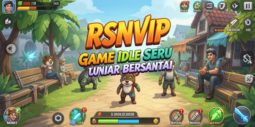 Screenshot gameplay RSNVIP menampilkan karakter dan lingkungan yang cerah.