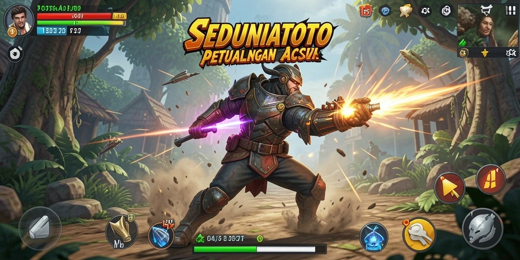 Tampilan gameplay SEDUNIATOTO yang mendebarkan dengan aksi seru.