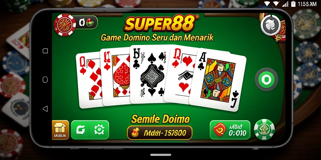 Tangkapan layar <strong>SUPER88</strong> menampilkan gameplay seru permainan Domino.