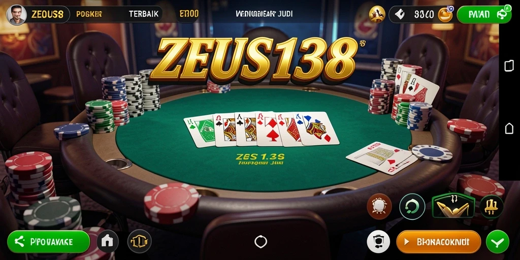 Tampilan gameplay menarik dari permainan Poker di ZEUS138.
